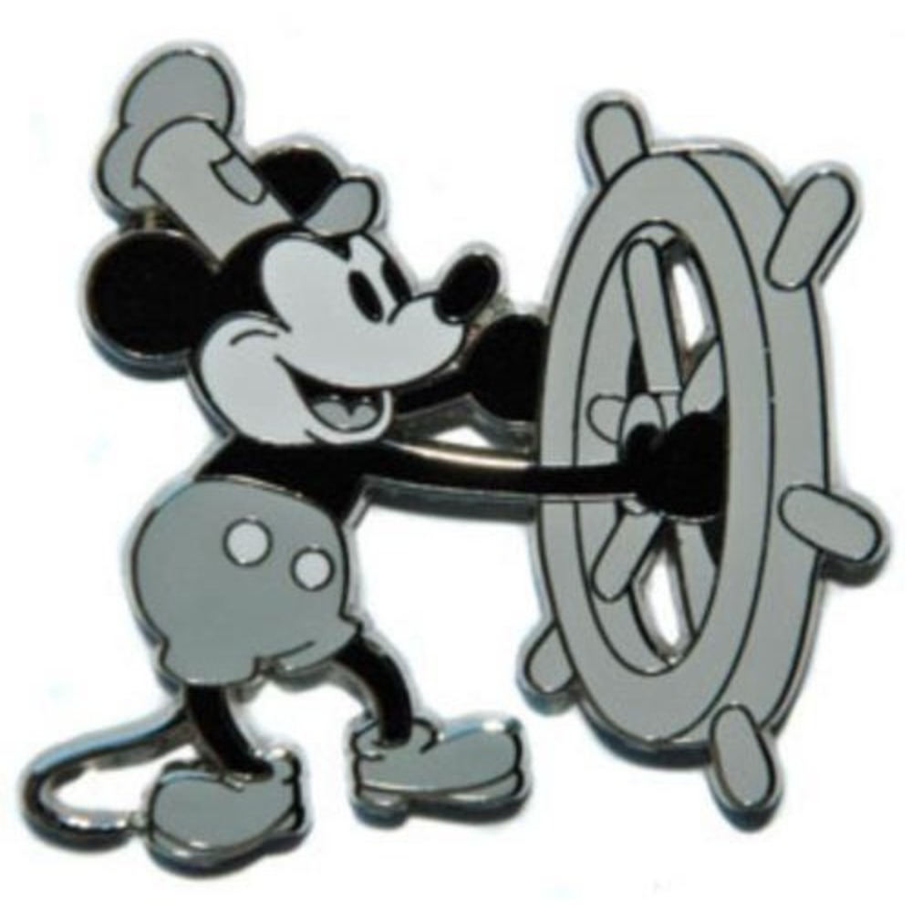 Disney Pin Steamboat Willie Mickey Mouse Holding Ships Wheel 1928 Still 41782